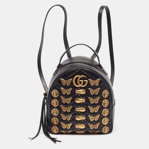 Matelassé Leather Animal Stud GG Marmont Dome Backpack - Gucci - Modalova