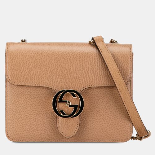 Light Tone Leather Small Dollar Interlocking G Crossbody Bag - Gucci - Modalova