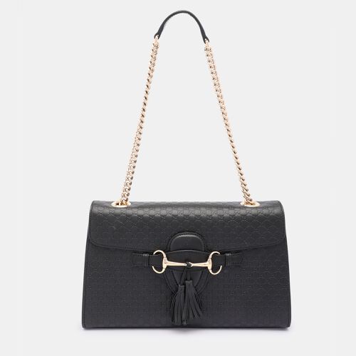 Microssima Leather Medium Emily Chain Shoulder Bag - Gucci - Modalova