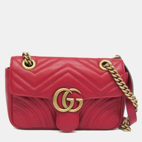 Matelasse Leather Small GG Marmont Shoulder Bag - Gucci - Modalova