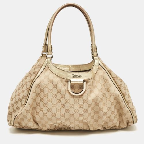 Gold GG Canvas Large Abbey D Ring Shoulder Bag - Gucci - Modalova