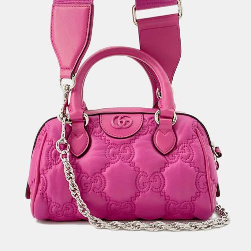 GG Embossed Nylon and Leather Mini Shoulder Bag - Gucci - Modalova