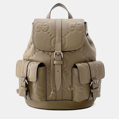 Jumbo GG Leather Backpack - Gucci - Modalova