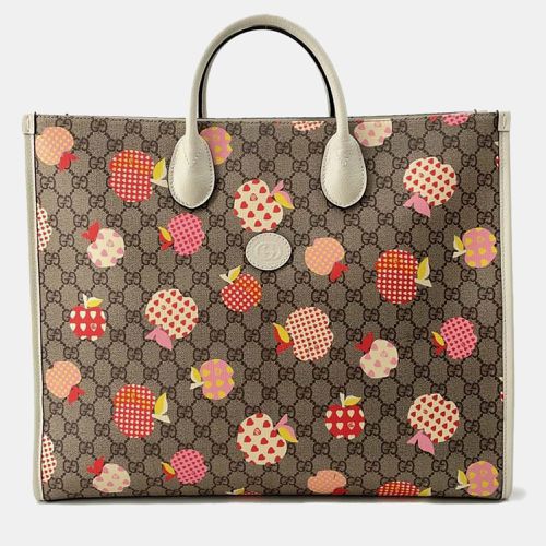 White GG Canvas Apple Tote Bag - Gucci - Modalova