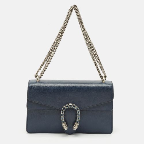 Navy Leather Small Dionysus Shoulder Bag - Gucci - Modalova
