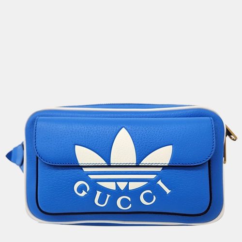 Leather Trefoil Double Pouch Belt Bag - Gucci - Modalova