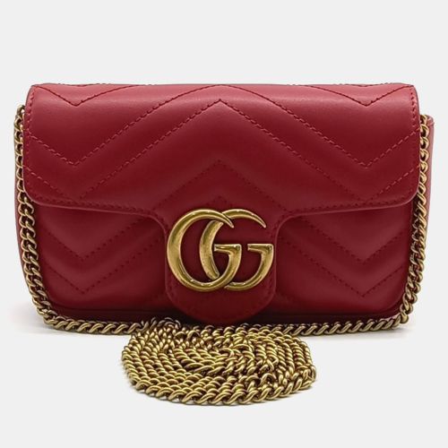 Leather GG Marmont Super Mini Crossbody Bag - Gucci - Modalova