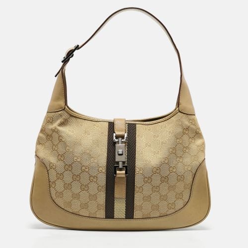 GG Canvas and Leather Medium Jackie O Hobo - Gucci - Modalova