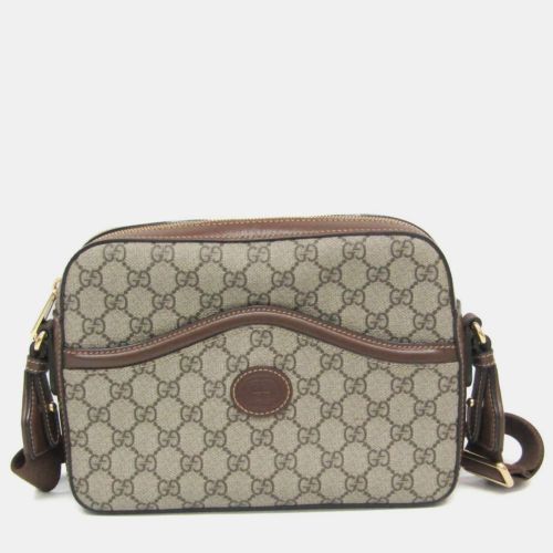 Brown GG Supreme Interlocking Shoulder Bag - Gucci - Modalova