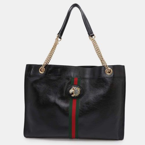 Gucci Black Leather Raja Tote Bag - Gucci - Modalova