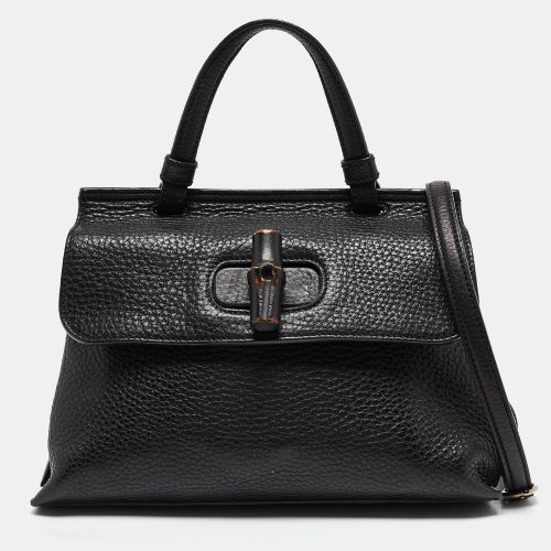 Leather Small Bamboo Daily Top Handle Bag - Gucci - Modalova