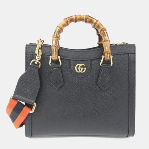 Gucci Black Leather Diana Handbag - Gucci - Modalova