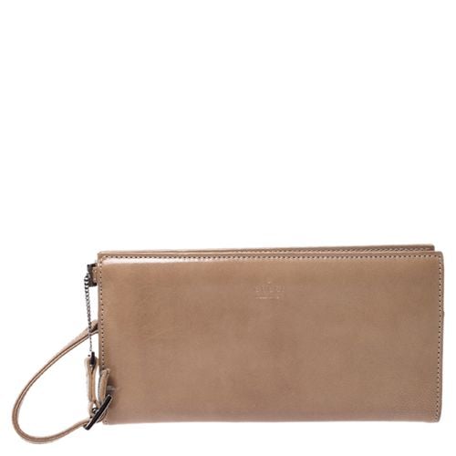 Light Leather Wristlet Wallet - Gucci - Modalova