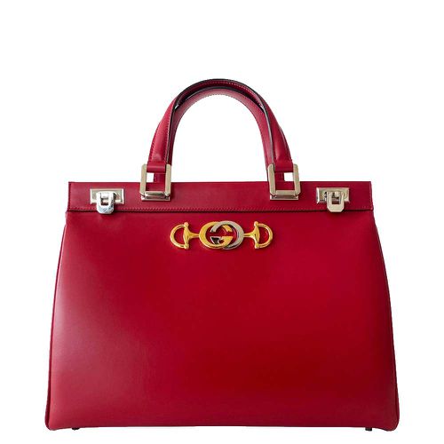 Leather Zumi Medium Top Handle Bag - Gucci - Modalova