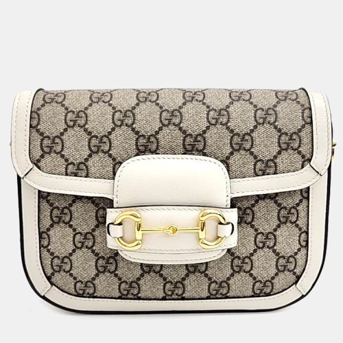 Ivory GG Canvas and Leather Horsebit 1955 Mini Bag - Gucci - Modalova