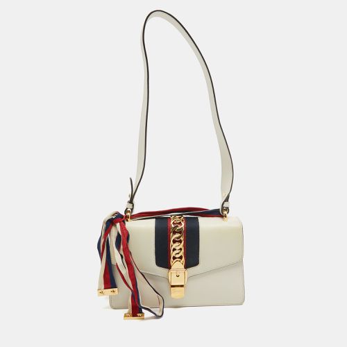 Off Leather Small Web Sylvie Shoulder Bag - Gucci - Modalova