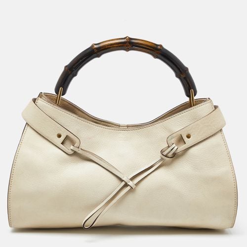 Leather Bamboo Top Handle Bag - Gucci - Modalova