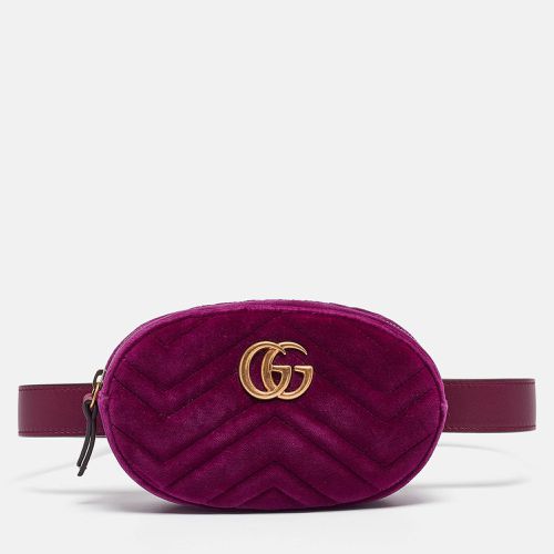 Matelassé Velvet Mini GG Marmont Belt Bag - Gucci - Modalova