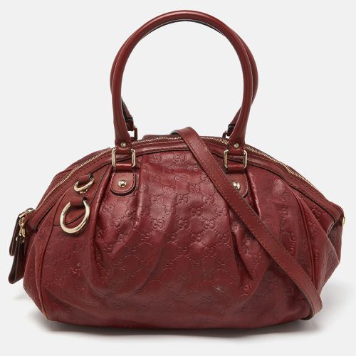 Brick ssima Leather Medium Sukey Boston Bag - Gucci - Modalova