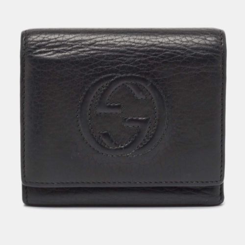 Leather Soho Trifold Wallet - Gucci - Modalova