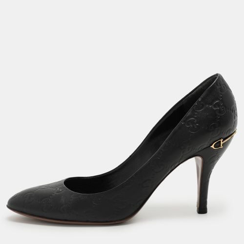 Ssima Leather Horsebit Pumps Size 39.5 - Gucci - Modalova