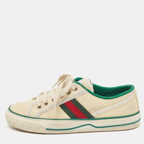 Green Canvas Tennis 1977 Lace Up Sneakers Size 36 - Gucci - Modalova