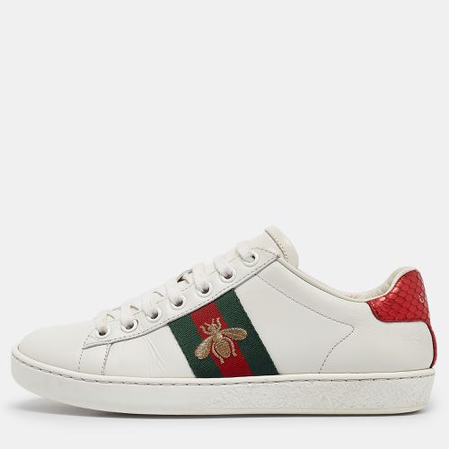 Leather Bee Embroidered Ace Sneakers Size 34 - Gucci - Modalova