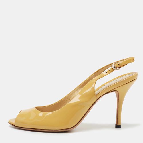 Patent Leather Peep Toe Slingback Pumps Size 36 - Gucci - Modalova