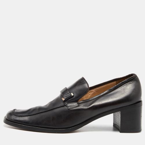 Leather Block Heel Loafer Pumps Size 40 - Gucci - Modalova