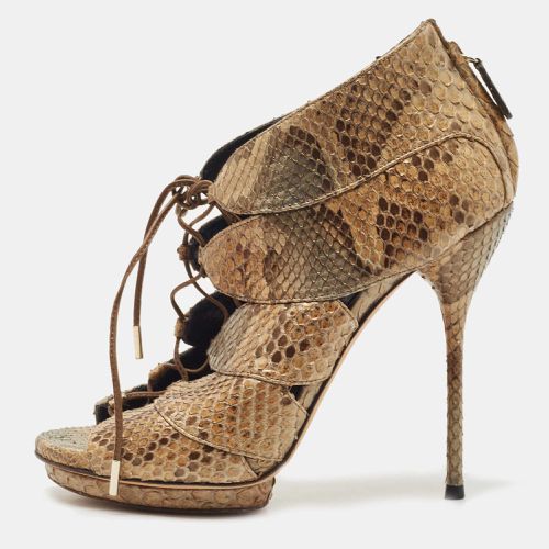 Python Open Open Toe Ankle Boots Size 36.5 - Gucci - Modalova