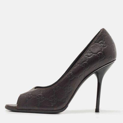 Leather ssima Peep Toe Pumps Size 37.5 - Gucci - Modalova