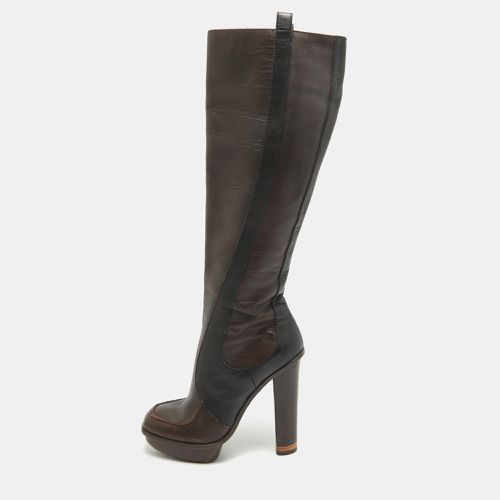 Leather Platform Knee Length Boots Size 36 - Gucci - Modalova