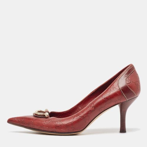 Ssima Leather Icon Bit Pointed Toe Pumps Size 36.5 - Gucci - Modalova