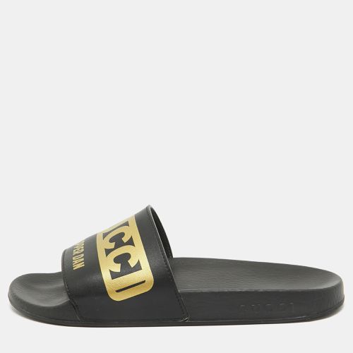 Gold Leather Dapper Dan Pool Slides Size 39 - Gucci - Modalova