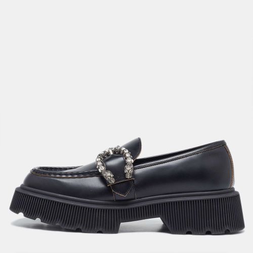 Leather Dionysus Accent Platform Loafers Size 40 - Gucci - Modalova