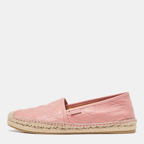 GG Leather Slip On Espadrilles Flats Size 39.5 - Gucci - Modalova