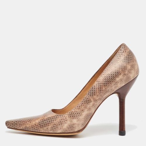 Karung Leather Square Toe Pumps Size 38 - Gucci - Modalova