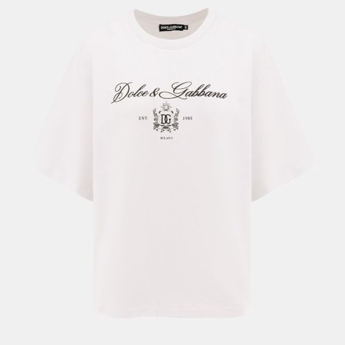 Dolce & Gabbana White T-Shirt IT 52 - Dolce & Gabbana - Modalova