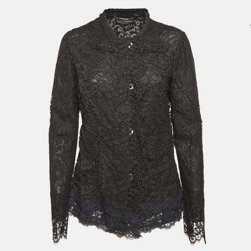 Floral Lace Button Front Jacket M - Dolce & Gabbana - Modalova