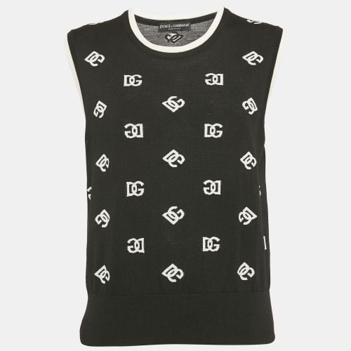 DG Intarsia Knit Sleeveless Top XL - Dolce & Gabbana - Modalova