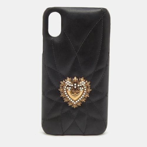 Quilted Leather Devotion XR iPhone Cover - Dolce & Gabbana - Modalova