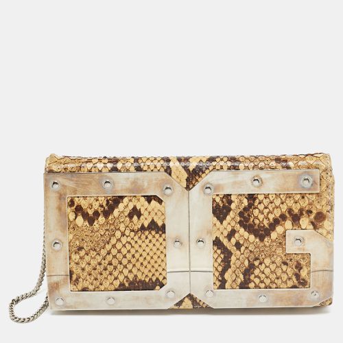 Python DG Logo Wristlet Clutch - Dolce & Gabbana - Modalova