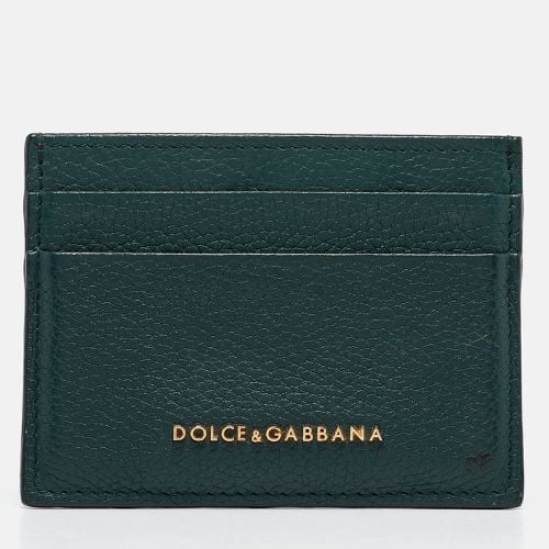 Leather Logo Card Holder - Dolce & Gabbana - Modalova