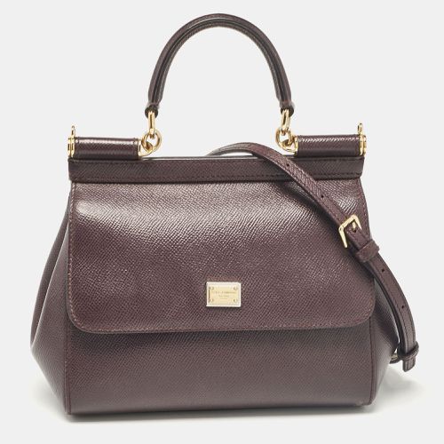 Leather Small Miss Sicily Top Handle Bag - Dolce & Gabbana - Modalova