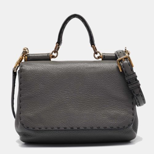 Leather Miss Sicily Stitch Top Handle Bag - Dolce & Gabbana - Modalova