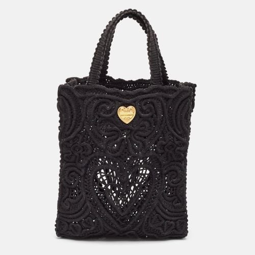 Crochet Fabric Small Beatrice Tote - Dolce & Gabbana - Modalova