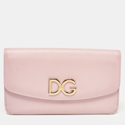 Leather DG Flap Continental Wallet - Dolce & Gabbana - Modalova