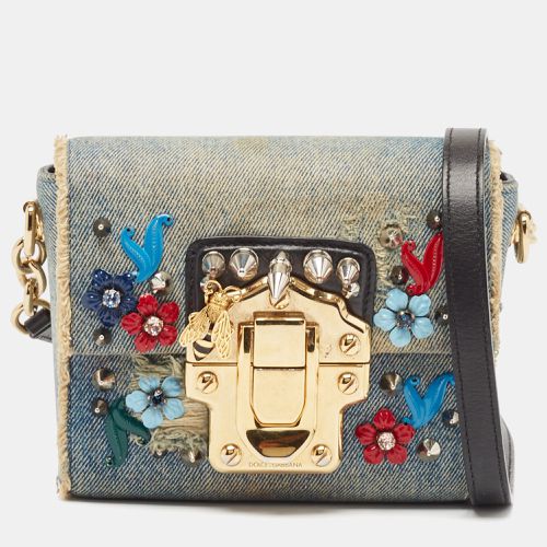 Denim Mini Embellished Lucia Shoulder Bag - Dolce & Gabbana - Modalova