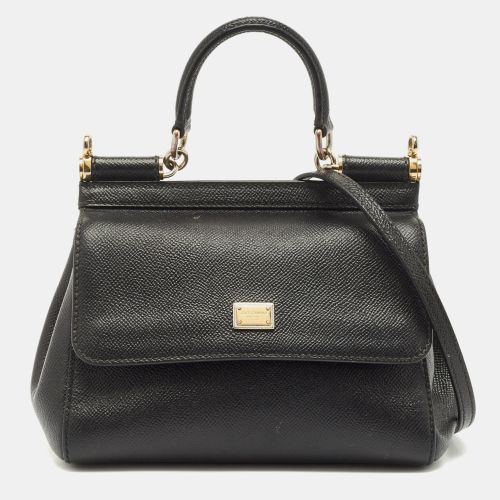 Leather Small Miss Sicily Top Handle Bag - Dolce & Gabbana - Modalova