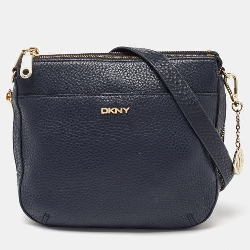 Navy Leather Zip Crossbody Bag - Dkny - Modalova